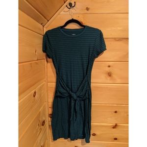 Three Dots tie front jersey dress